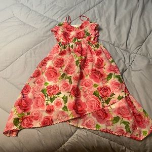 Girls S(5/6) Pink Floral Dress